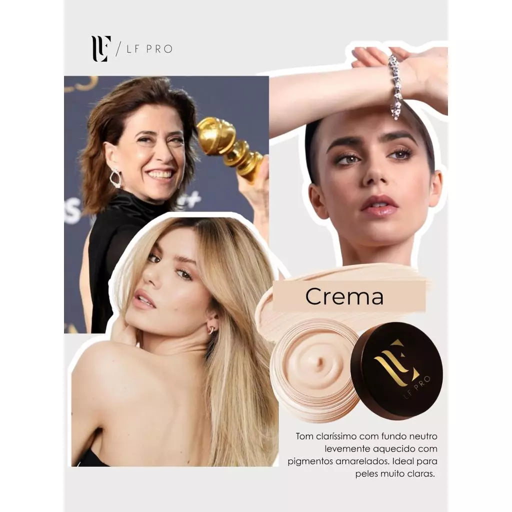 Kit Corretivo Camuflagem LF Pro + Esponja Face Perfect + Pincel – Beleza Dela
