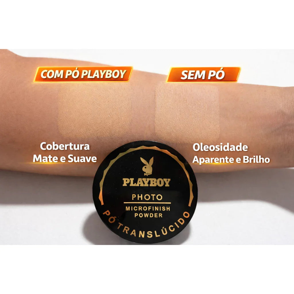 Pó Translúcido Solto Playboy Photo HD Nº2 | Acabamento Matte – Beleza Dela