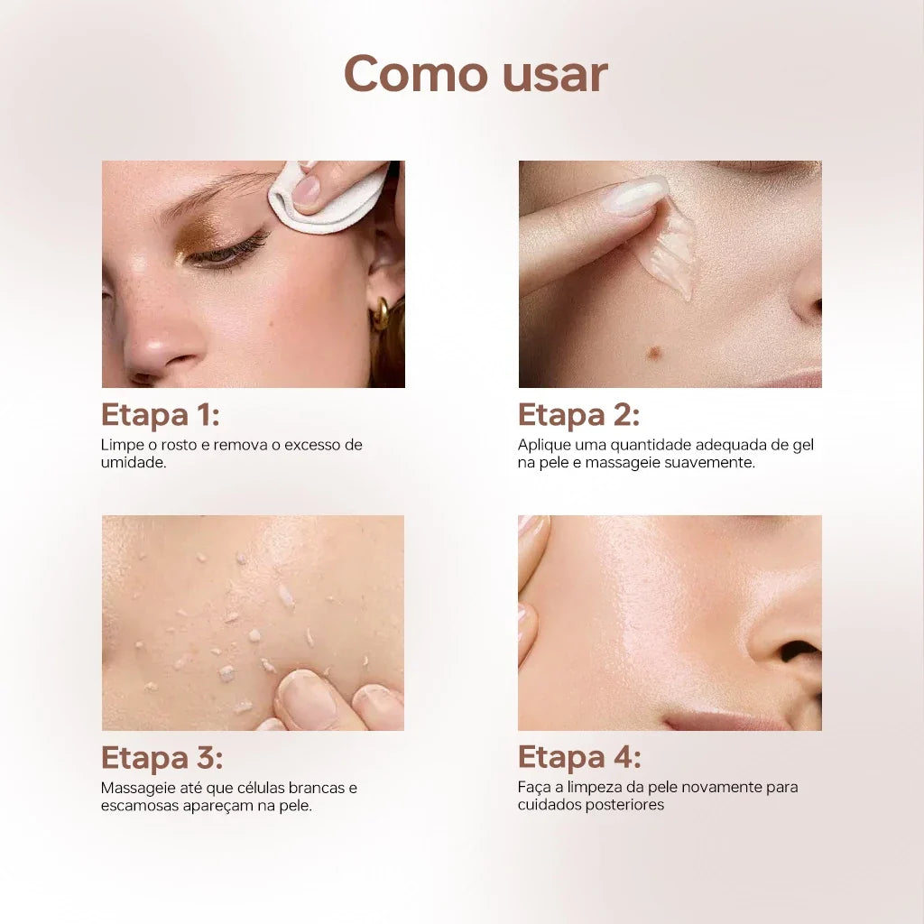 Gel Esfoliante Clareador Quarxery 3x50g | Renovação da Pele e Redução de Manchas – Beleza Dela