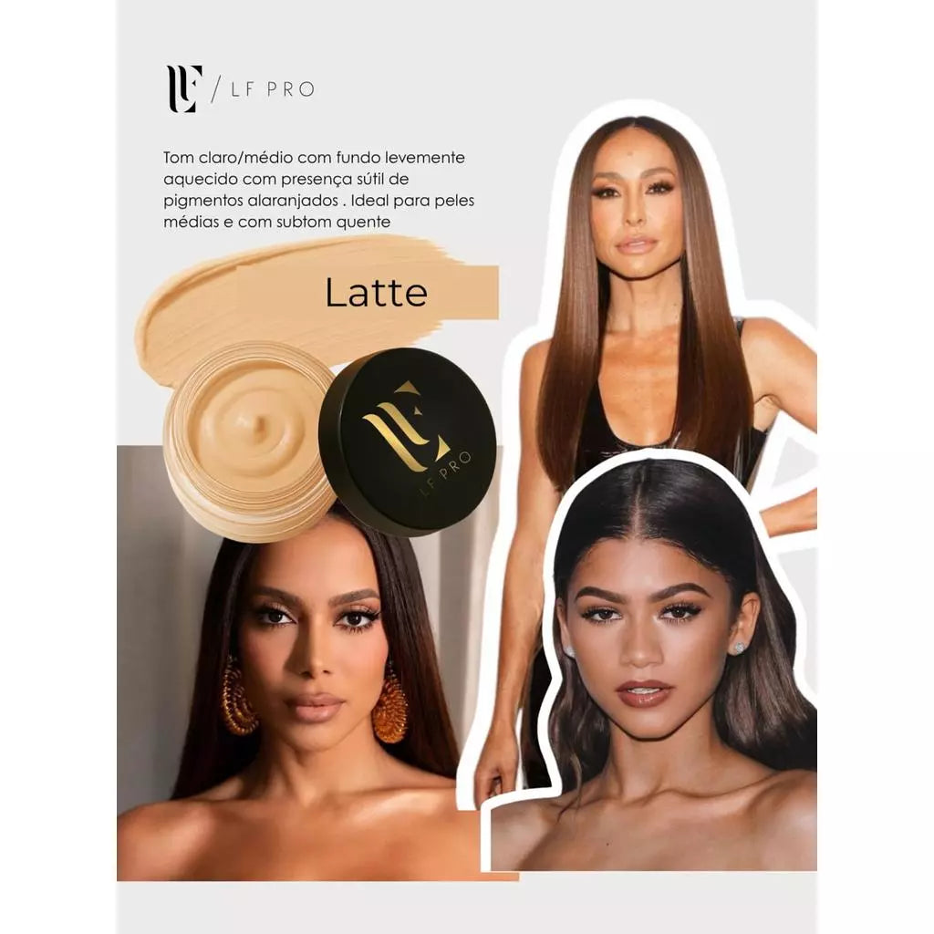 Kit Corretivo Camuflagem LF Pro + Esponja Face Perfect + Pincel – Beleza Dela