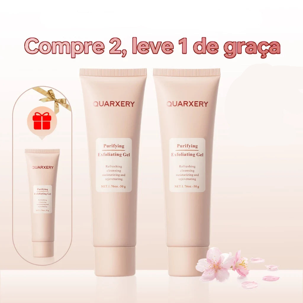 Gel Esfoliante Clareador Quarxery 3x50g | Renovação da Pele e Redução de Manchas – Beleza Dela