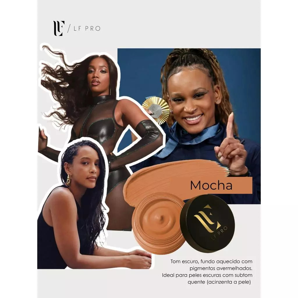 Kit Corretivo Camuflagem LF Pro + Esponja Face Perfect + Pincel – Beleza Dela