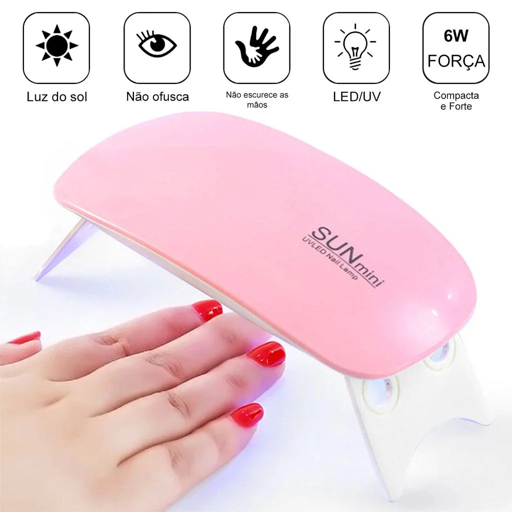 Kit Polygel Alongamento de Unhas Completo com Cabine UV – Beleza Dela
