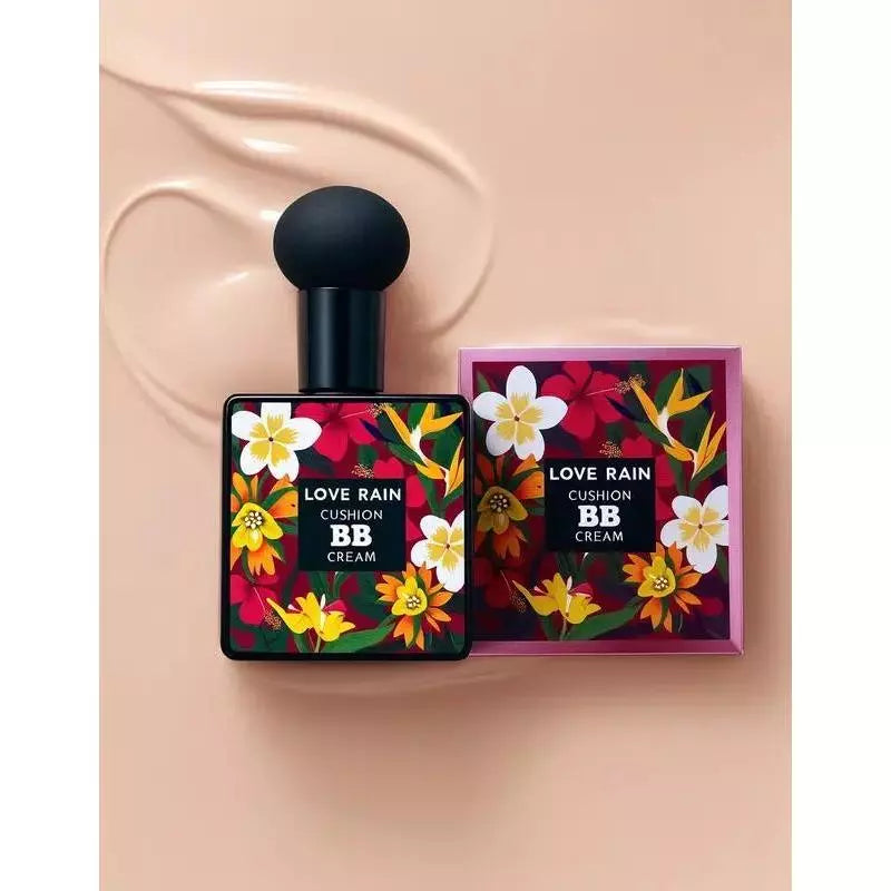BB Cream Lovè Rain com Esponja Cogumelo | Base Natural e Alta Cobertura – Beleza Dela