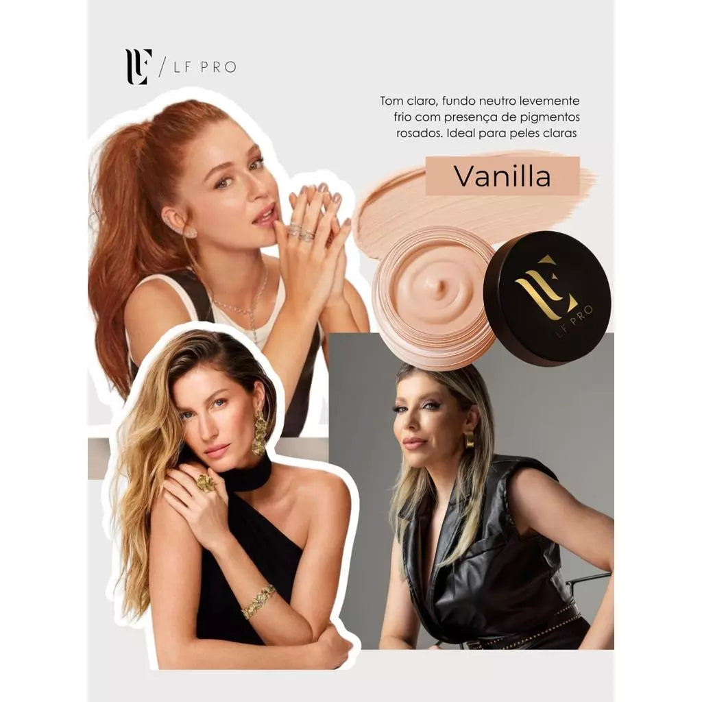Kit Corretivo Camuflagem LF Pro + Esponja Face Perfect + Pincel – Beleza Dela
