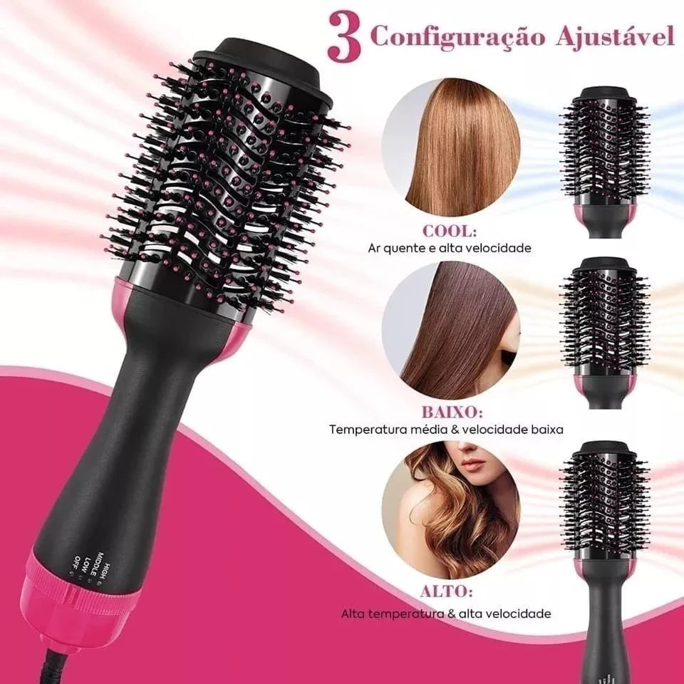 Escova Secadora 3 em 1 Hair Styler 1000W | Alisa, Seca e Modela – Beleza Dela