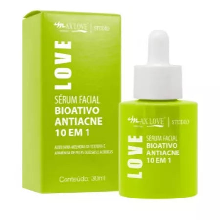 Kit Sérum Facial Max Love 30ml – Vitamina C, Antiacne, Clareador e Controle de Oleosidade | Beleza Dela