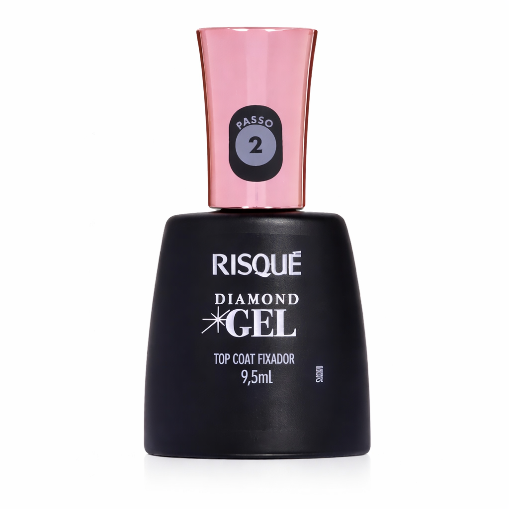 Top Coat Risqué Diamond Gel 9,5ml | Brilho Intenso e Fixação – Beleza Dela