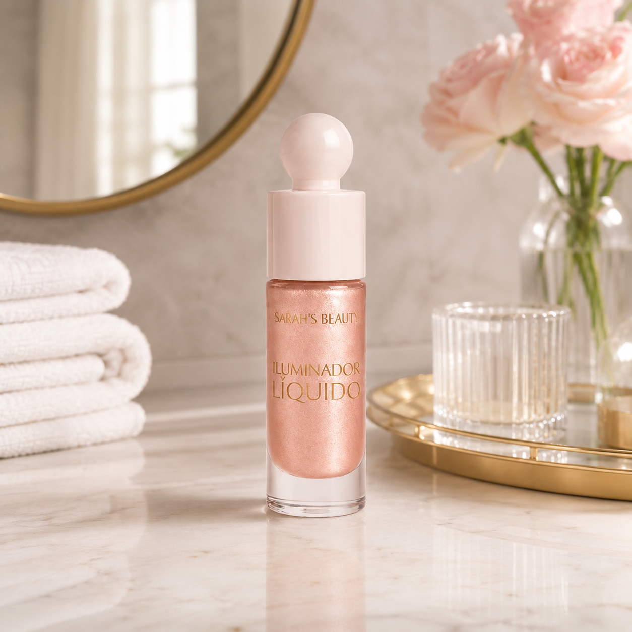 Iluminador Líquido Glow Sarah’s Beauty | Efeito Natural e Radiante – Beleza Dela