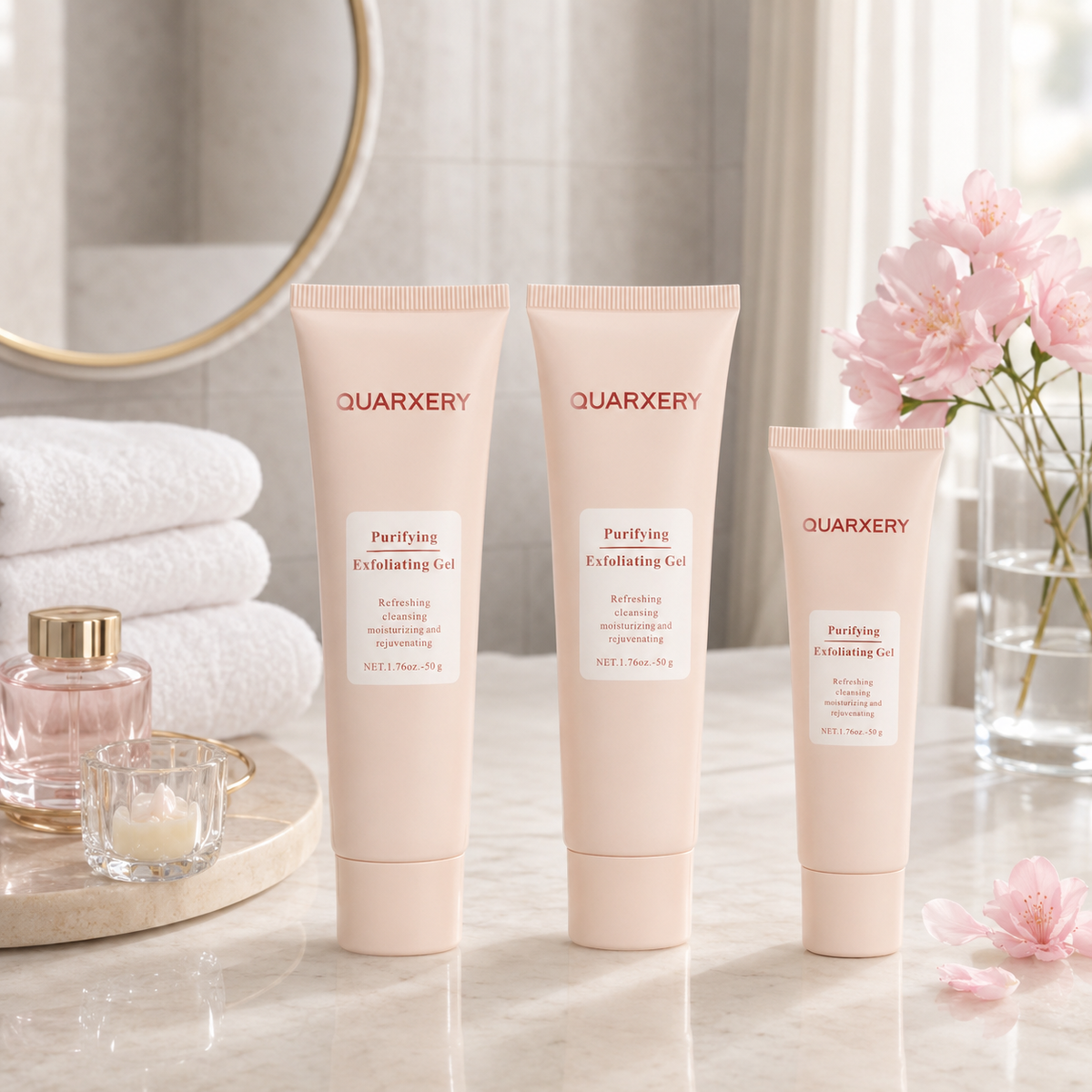 Gel Esfoliante Clareador Quarxery 3x50g | Renovação da Pele e Redução de Manchas – Beleza Dela