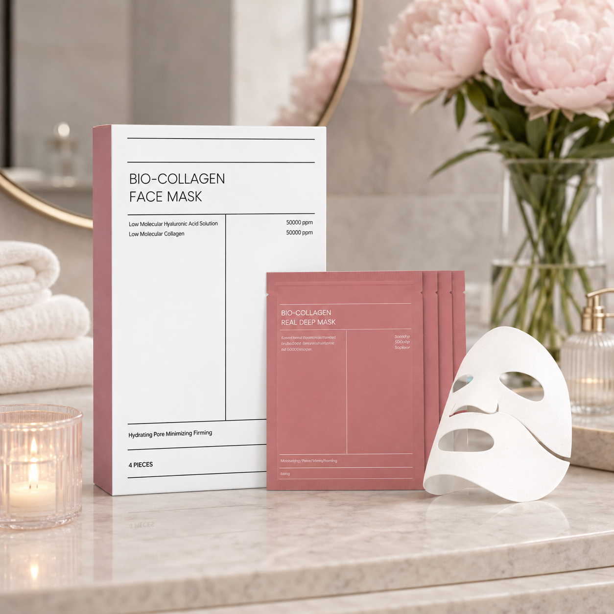 Máscara Facial de Colágeno Hidratante Clareadora – Pele Radiante | Beleza Dela